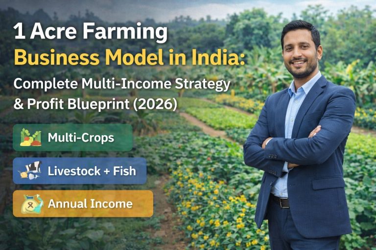 1 Acre Farming Business Model in India: Complete Multi-Income Strategy & Profit Blueprint (2026)