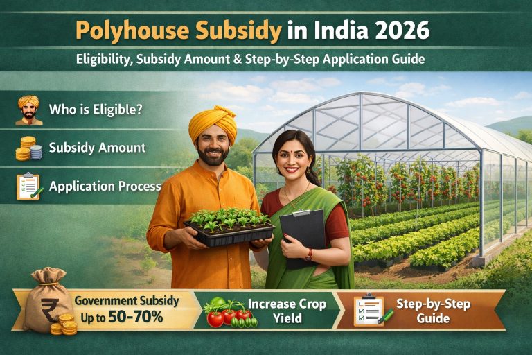Polyhouse Subsidy in India 2026: Eligibility, Subsidy Amount & Step-by-Step Application Guide